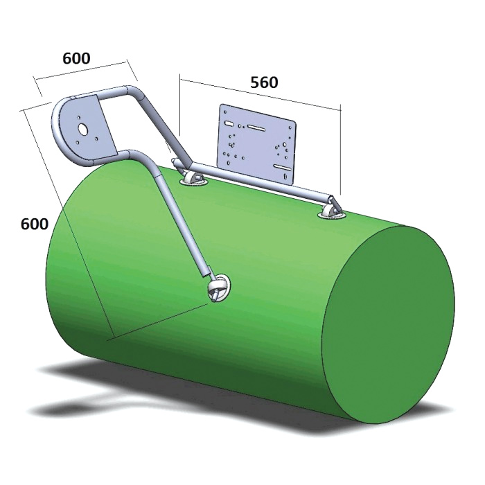 Стойка рулевая с креплением на баллон надувной лодки 25мм в Ульяновске