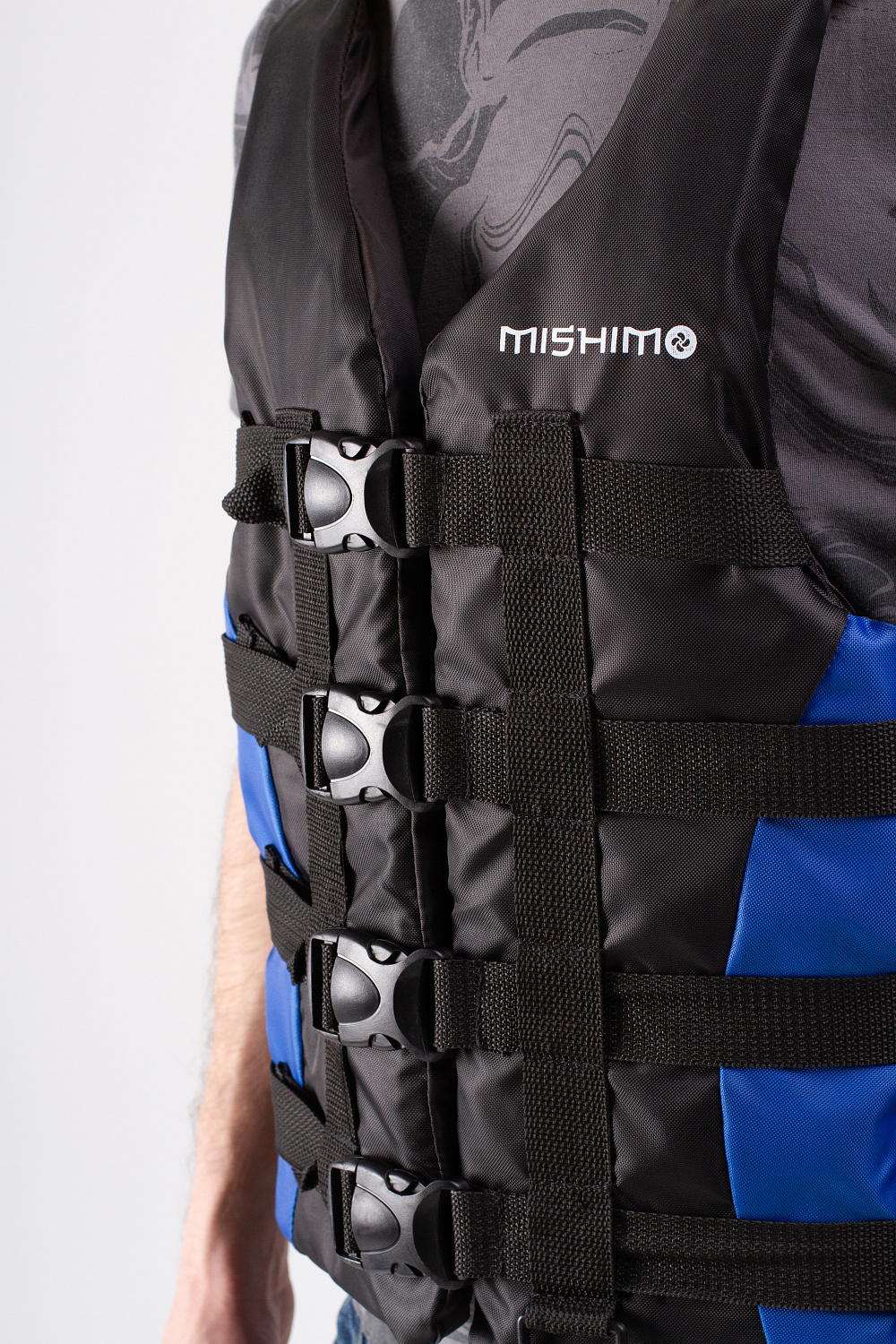 Жилет спасательный MISHIMO PRO Премиум качества Черно-синий в Ульяновске