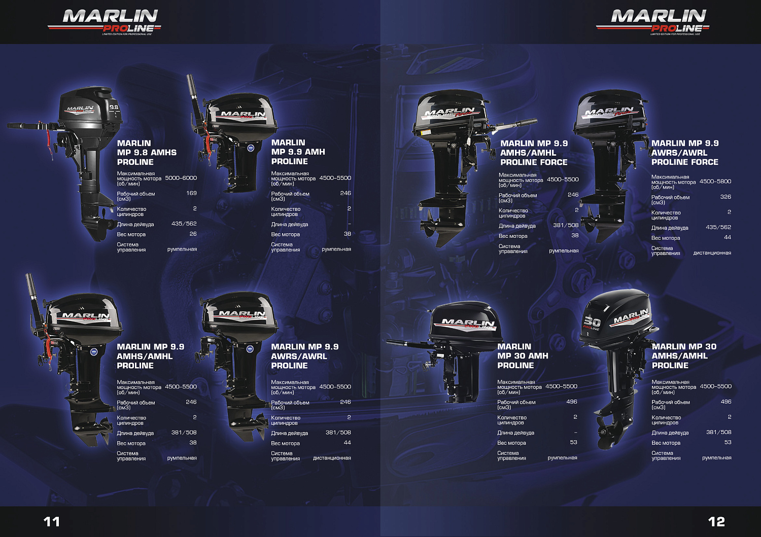 Лодочный мотор MARLIN PROLINE MP 9.9 (20) AMHS FORCE в Ульяновске